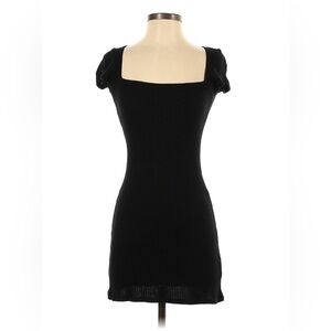 Reformation Elegant Black Ribbed stretchy Dress